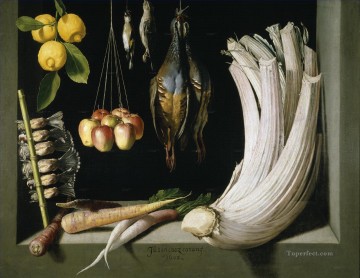  Game Painting - Game Fowl Vegetables and Fruits realism still life